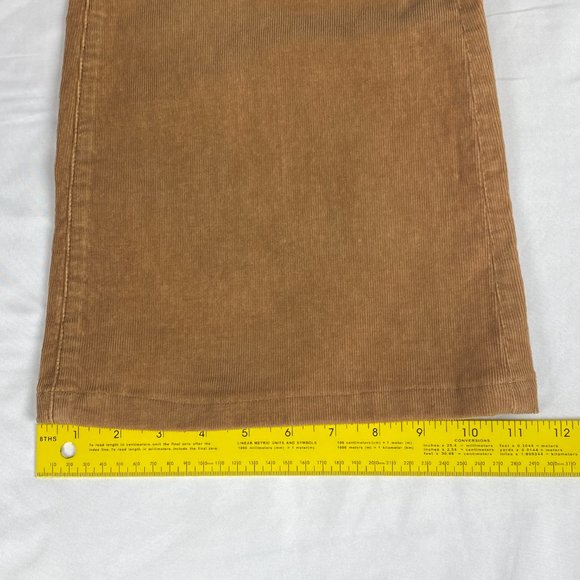 Anthropologie Pilcro Pants Women 35x31* Corduroy Script Lace Up Back Flare‎ Leg - Picture 13 of 14